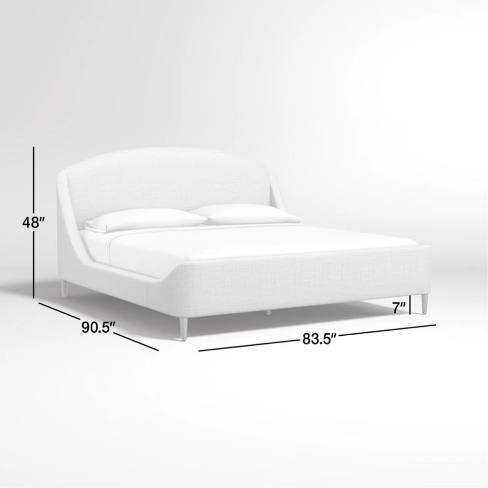 Lafayette Mist Grey Upholstered King Bed