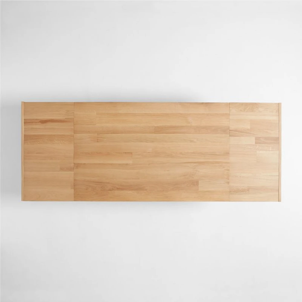 Lakin 61"-99" White Oak Wood Extendable Dining Table