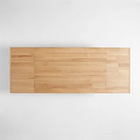 Lakin 61"-99" White Oak Wood Extendable Dining Table