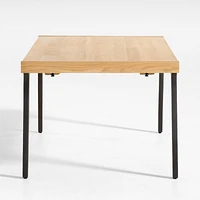 Lakin 61"-99" White Oak Wood Extendable Dining Table