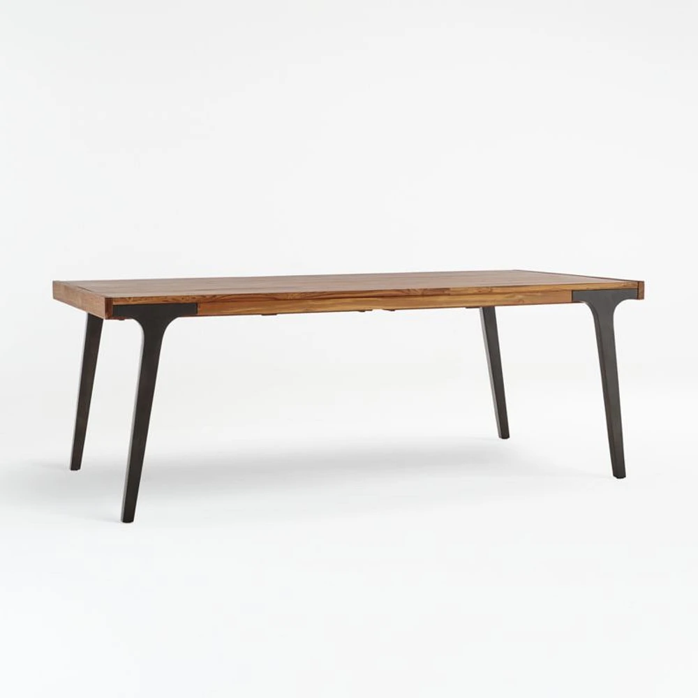 Lakin 106"-144" Teak Wood Extendable Dining Table