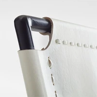 Laredo White Leather Counter Stool