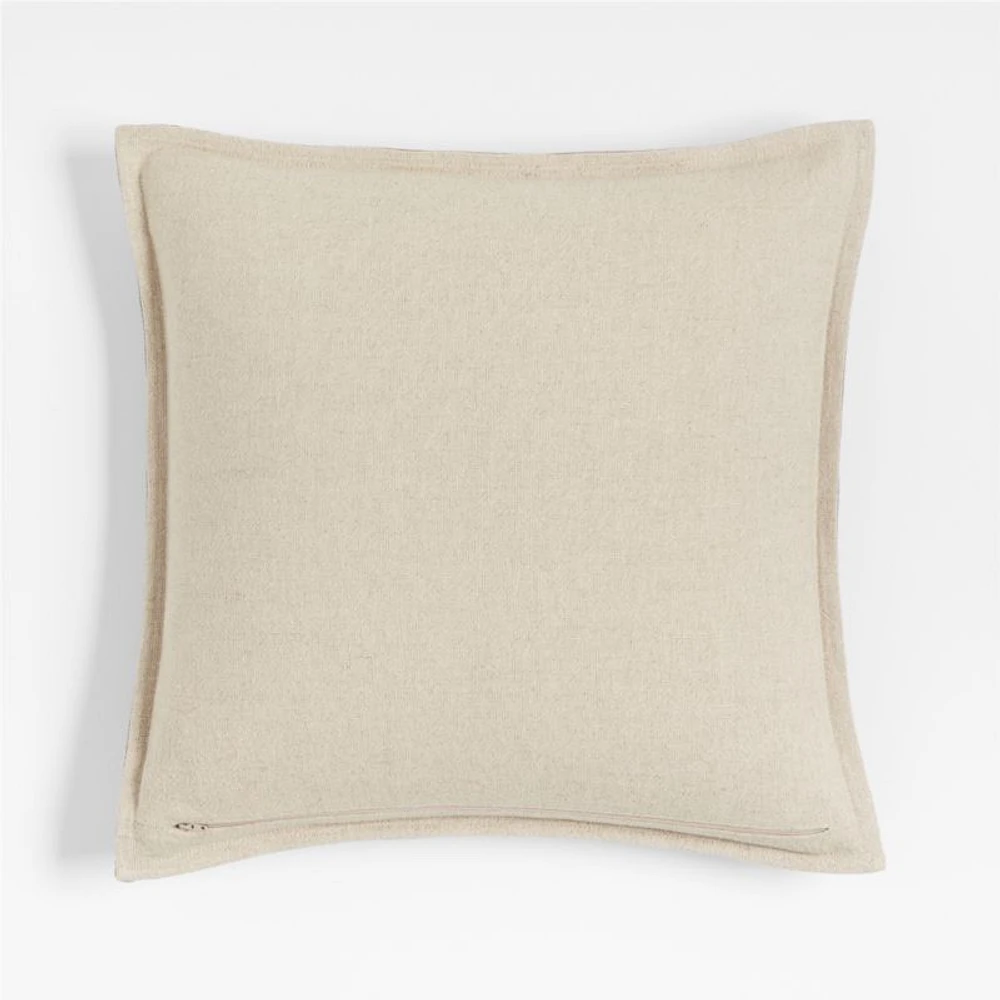 Organic Laundered Linen 20x20 Moody Mauve Throw Pillow with Down-Alternative Insert