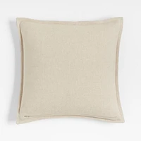 Organic Laundered Linen 20x20 Moody Mauve Throw Pillow with Down-Alternative Insert