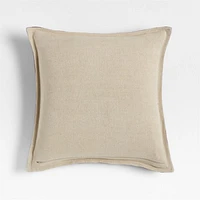 Chestnut Red 20x20 Organic Laundered Linen Throw Pillow Cover