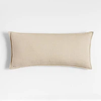Dark Grey 36"x16" Laundered Linen Throw Pillow Cover