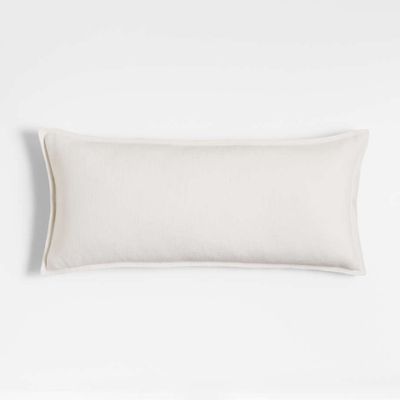 36"x16" Laundered Linen Throw Pillow Cover