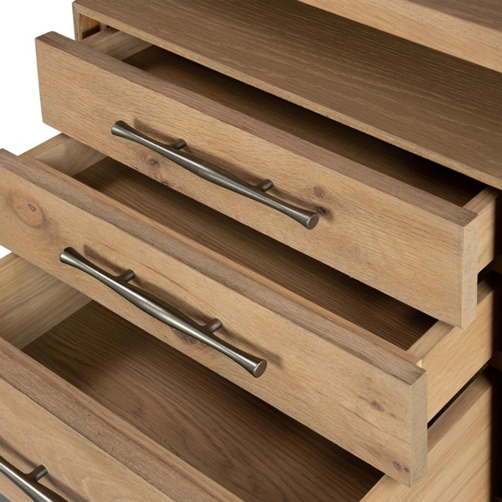 Sedgwick Solid Oak Wood Desk with Storage