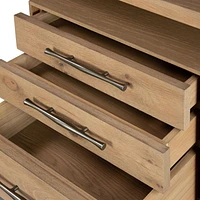 Sedgwick Solid Oak Wood Desk with Storage