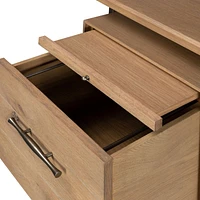 Sedgwick Solid Oak Wood Desk with Storage