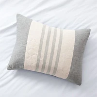 Organic Laurentis Blue Crinkle Stripe Standard Sham