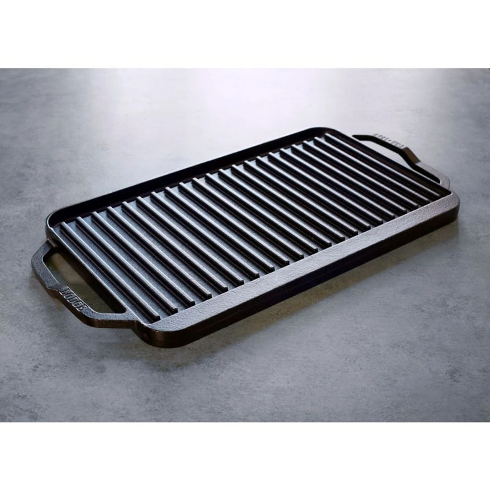 Lodge ® Chef Collection Seasoned Cast Iron Double Burner Reversible Grill/Griddle
