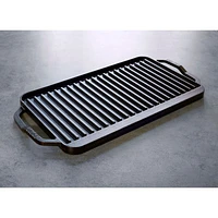 Lodge ® Chef Collection Seasoned Cast Iron Double Burner Reversible Grill/Griddle