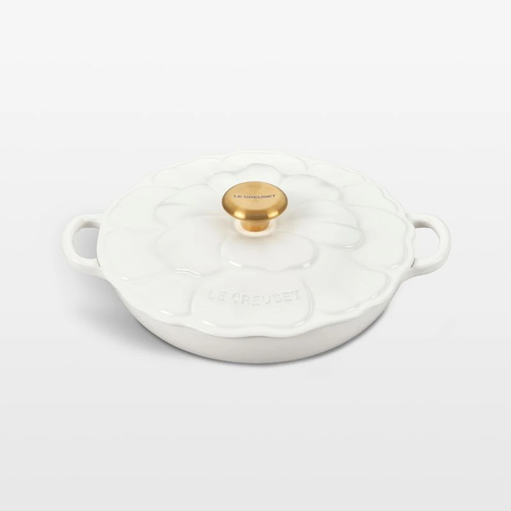 Le Creuset 2.25-Qt.Petal  White Enameled Cast Iron Braiser