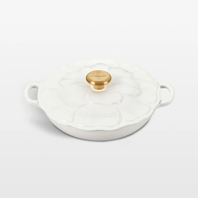 Le Creuset 2.25-Qt.Petal  White Enameled Cast Iron Braiser