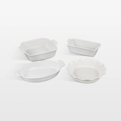 Le Creuset ® 4-Piece Heritage White Bakeware Set