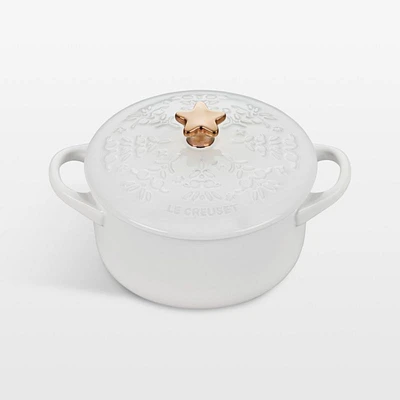 Le Creuset ® Mini Noel Cocotte with Star Knob White