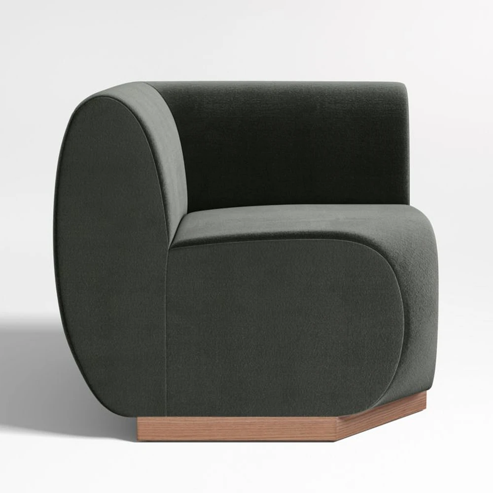 Leandro Noir Grey Square Corner Dining Banquette Chair