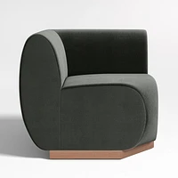 Leandro Noir Grey Square Corner Dining Banquette Chair