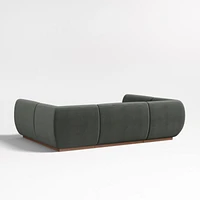 Leandro Noir Grey U-Shaped Dining Banquette with Square Corners