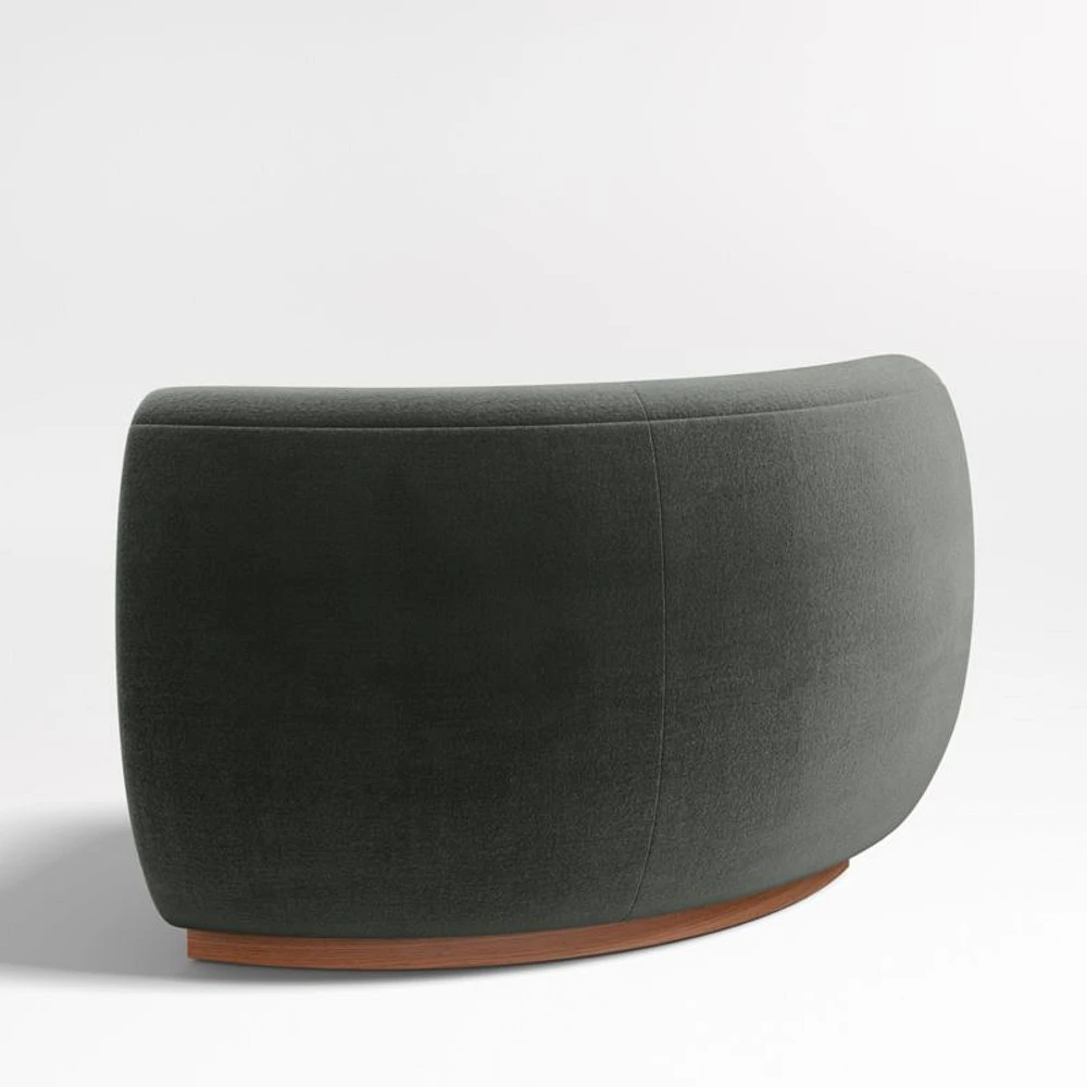 Leandro Noir Grey Rounded Corner Dining Banquette Chair