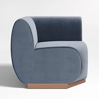 Leandro Slate Grey Square Corner Dining Banquette Chair