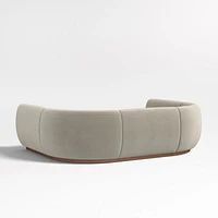Leandro Tan Brown U-Shaped Dining Banquette with Rounded Corners
