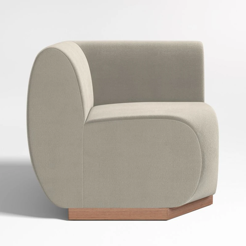 Leandro Tan Brown Square Corner Dining Banquette Chair