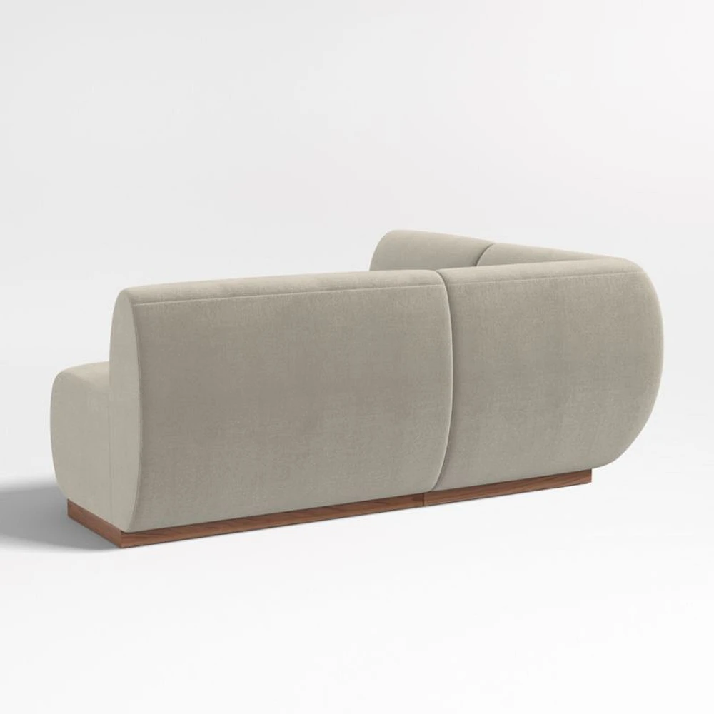 Leandro Tan Brown Single L-Shaped Loveseat Dining Banquette with Square Corner