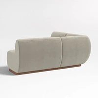 Leandro Tan Brown Single L-Shaped Loveseat Dining Banquette with Square Corner