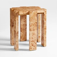 Leon Burl Wood Side Table