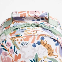 Dreamer Leopard Floral Small Kids Backpack with Side Pockets