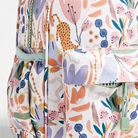 Dreamer Leopard Floral Small Kids Backpack with Side Pockets