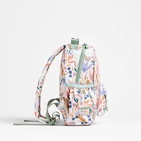 Dreamer Leopard Floral Small Kids Backpack with Side Pockets