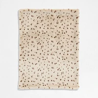 Leopard Print Faux Fur Baby Stroller Blanket