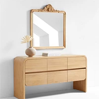 Levon Natural Carved Wood Wall Mirror by Leanne Ford