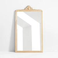 Levon Natural Carved Wood Wide Floor Mirror by Leanne Ford 54.75"x94"