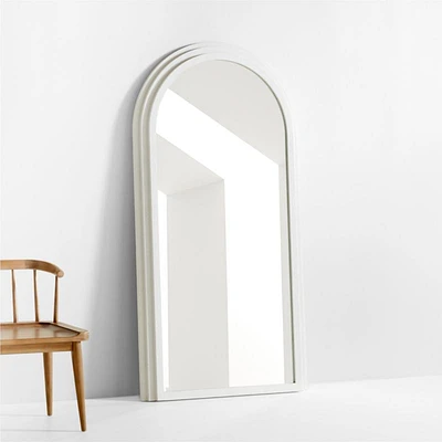 Lewes White Plaster Floor Mirror 40"x76"