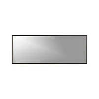 Liam Black Frame Floor Mirror with Brass Inlay
