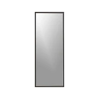 Liam Black Frame Floor Mirror with Brass Inlay