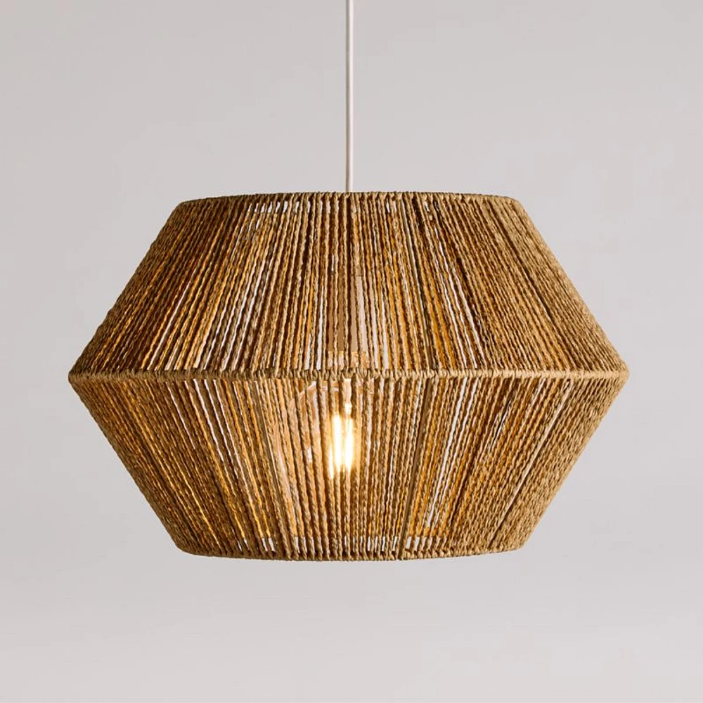 Liam Geo Natural Rope 19.25" Kids Pendant Ceiling Light
