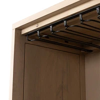 Libby Natural Mango Wood Bar Cabinet with Storage