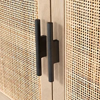Libby Natural Mango Wood Bar Cabinet with Storage