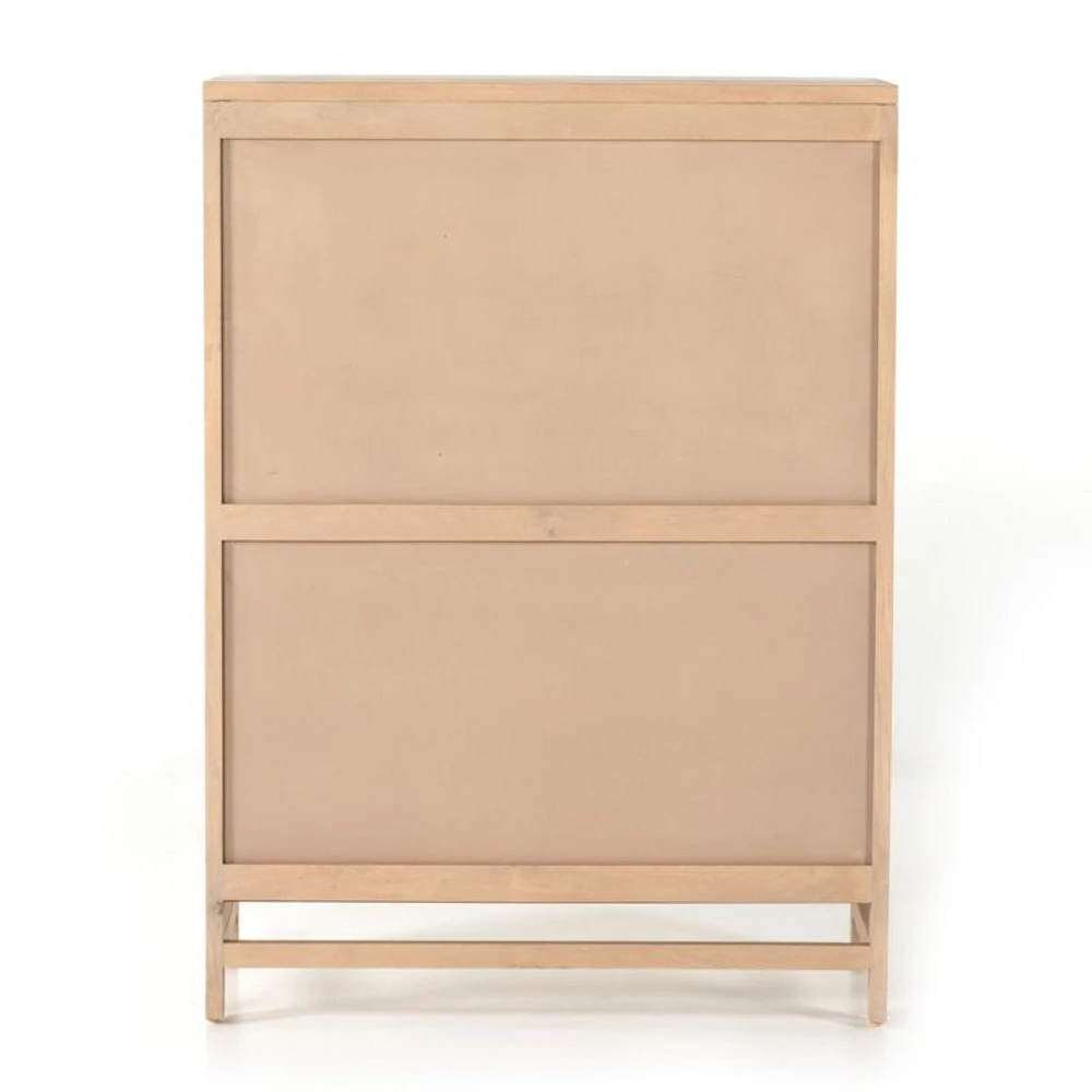 Libby Natural Mango Wood Bar Cabinet with Storage