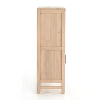 Libby Natural Mango Wood Bar Cabinet with Storage