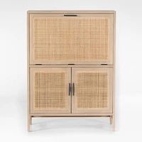 Libby Natural Mango Wood Bar Cabinet with Storage
