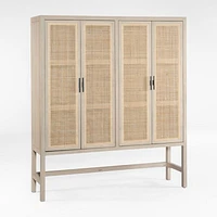 Libby Natural Mango Wood Storage Cabinet with Doors