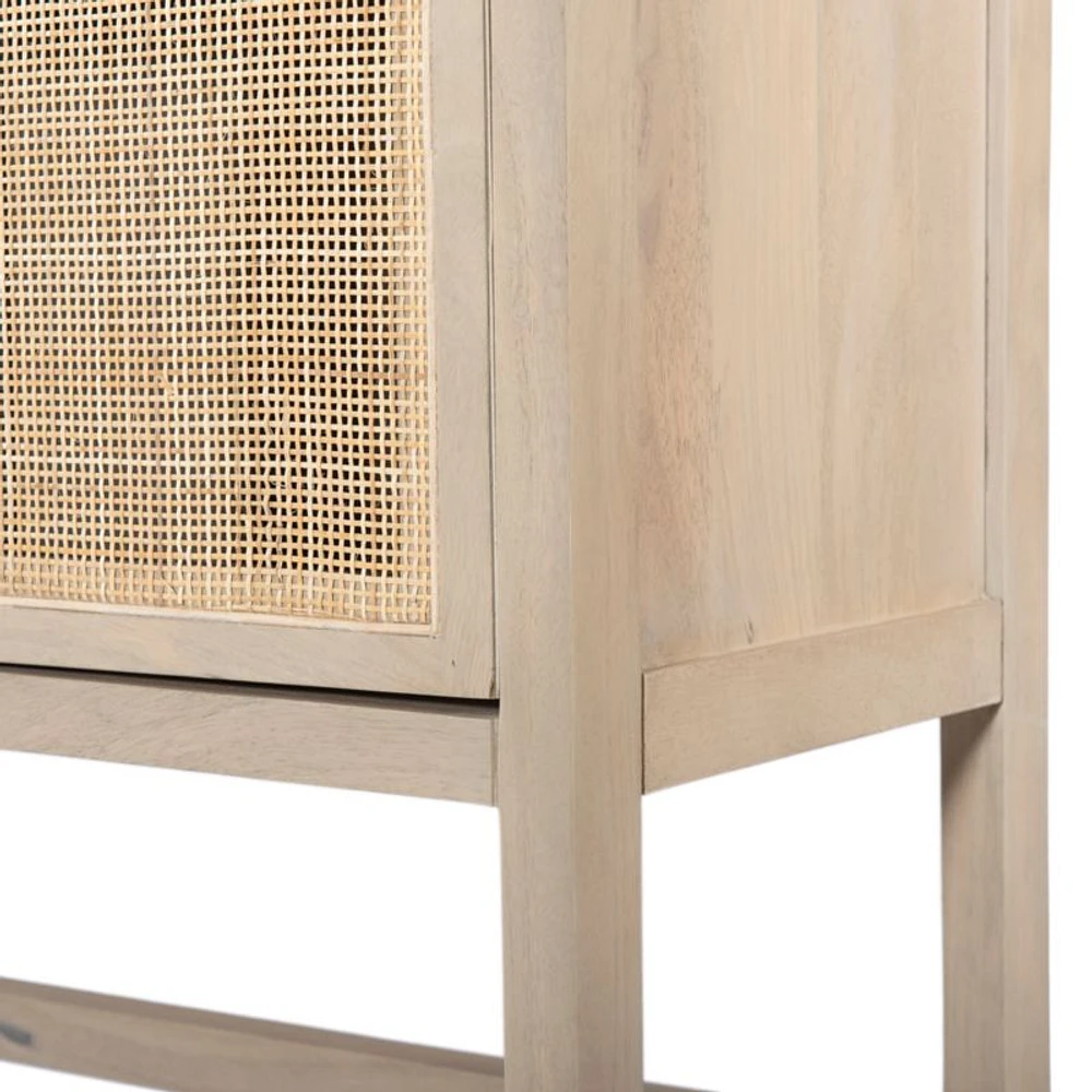 Libby Natural Mango Wood Storage Cabinet with Doors
