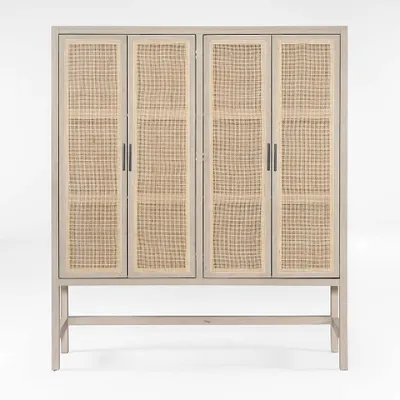 Libby Natural Mango Wood Storage Cabinet with Doors