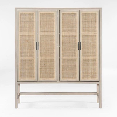 Libby Natural Mango Wood Storage Cabinet with Doors